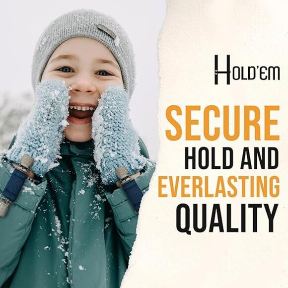 Hold’Em Mitten Glove Clips for Toddler & Kids Extra Tight Grip - Navy - Picture 5 of 6